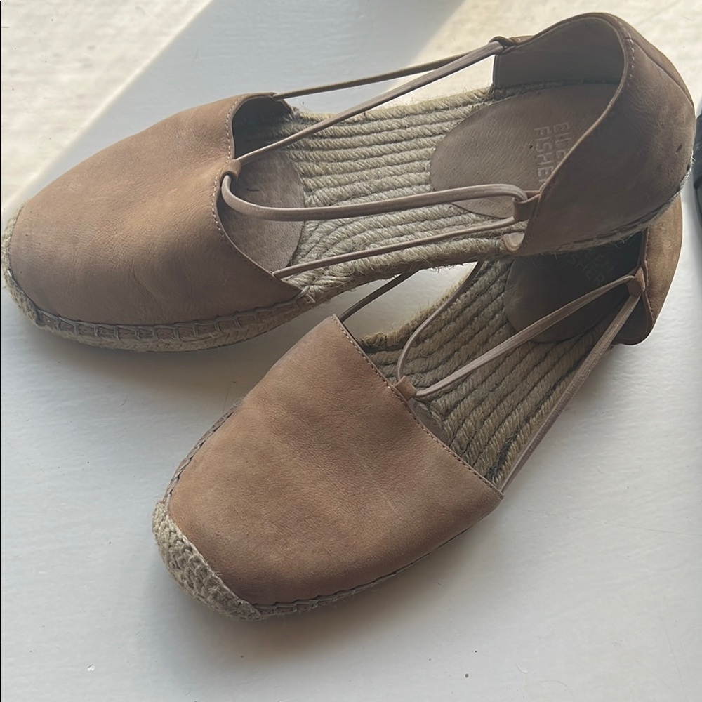 Tan Espadrille Flats